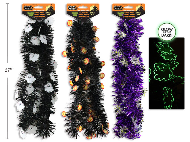 Carton of 24 Halloween Die Cut Tinsel Chunky Garland