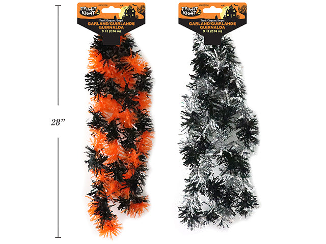 Carton of 24 Halloween 2 Tone Tinsel Chunky Garland