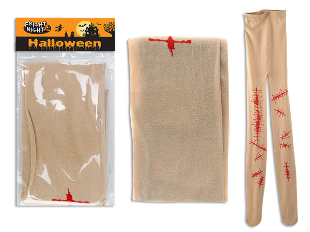 Carton of 24 Halloween Bloody Scar Leggings