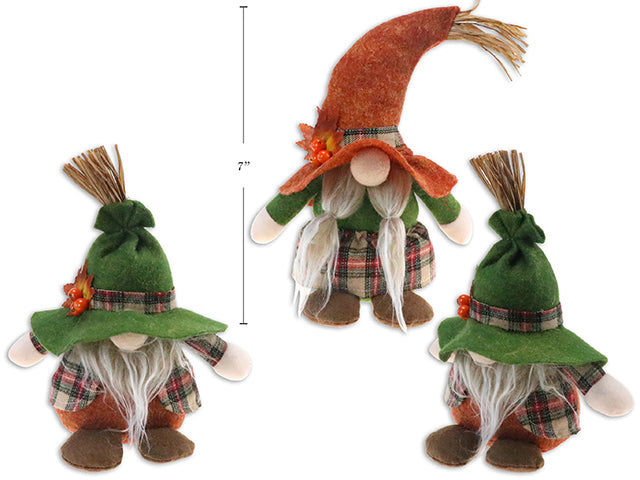 Carton of 12 Harvest Farmhouse Plaid Plush Standing Gnome