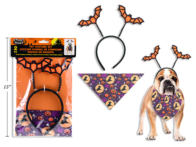 Carton of 12 Halloween Pet Costume Headband With Bandana