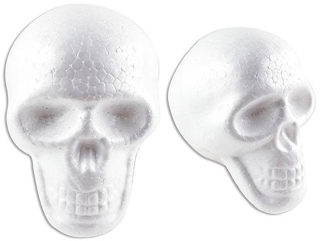 Carton of 24 5.8in x 5.5in Hween Polyfoam Skull. Shrink Wrap w/Colour Label.