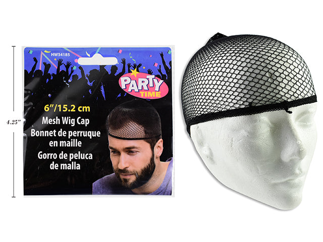 Carton of 24 Halloween Mesh Wig Cap