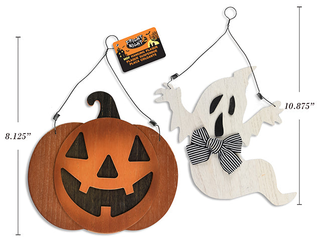 Carton of 24 Halloween Die Cut 2 Layered Hanging Plaque