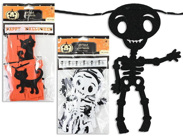 Carton of 24 Halloween Die Cut Felt Banner