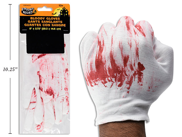 Carton of 24 Halloween Bloody Gloves