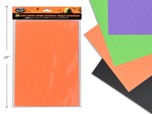 Carton of 24 Halloween Colored Craft Papers