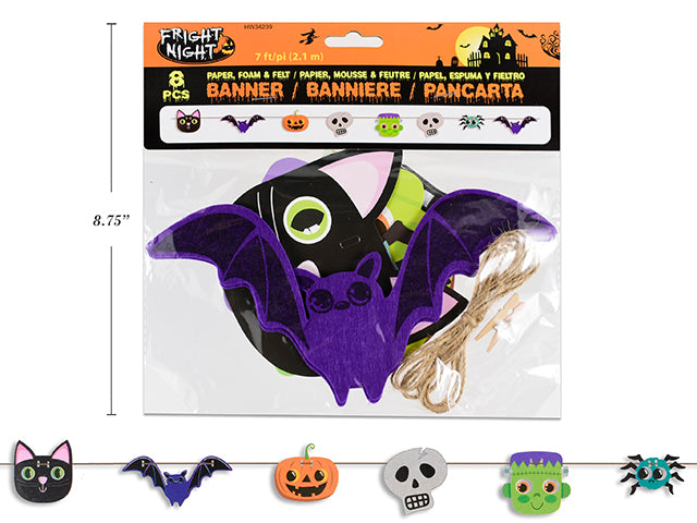 Carton of 24 Halloween Die Cut Paper Banner