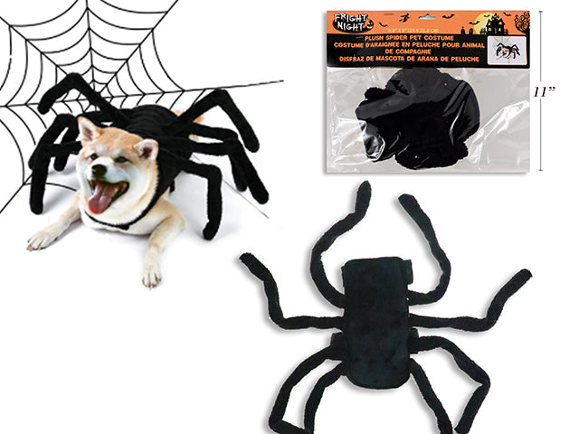 Carton of 12 Halloween Plush Spider Pet Costume