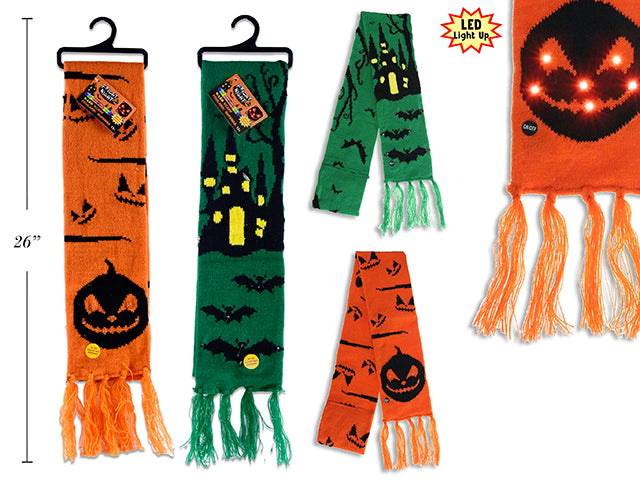 Carton of 12 Halloween Battery Operated Color Changing Scarf