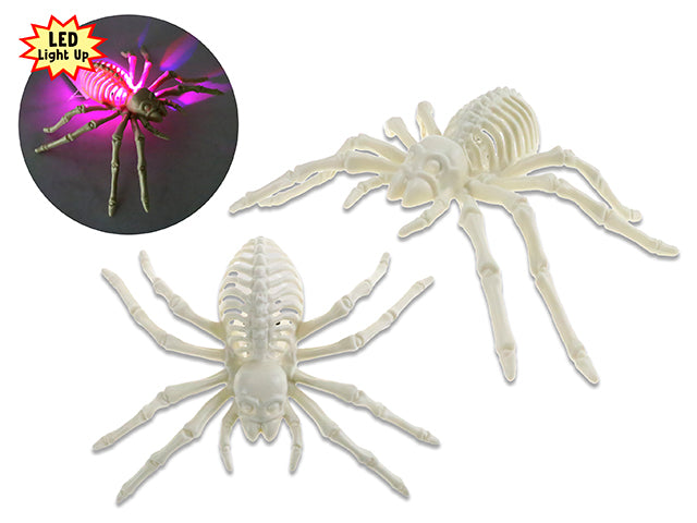 Carton of 16 Halloween Battery Operated Multi Color Led Skeleton Spider