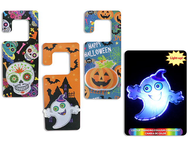 Carton of 24 Halloween Battery Operated Fiber Optic Led Color Changing Door Hanger