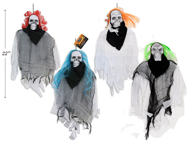 Carton of 24 Halloween Hanging Non Woven Skeleton