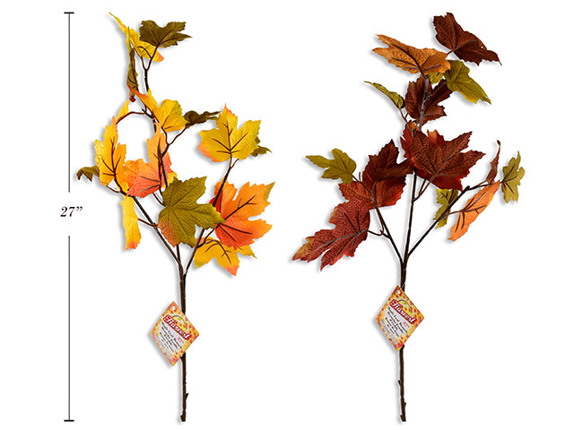 Carton of 36 Harvest Printed Maple Leaf Branch