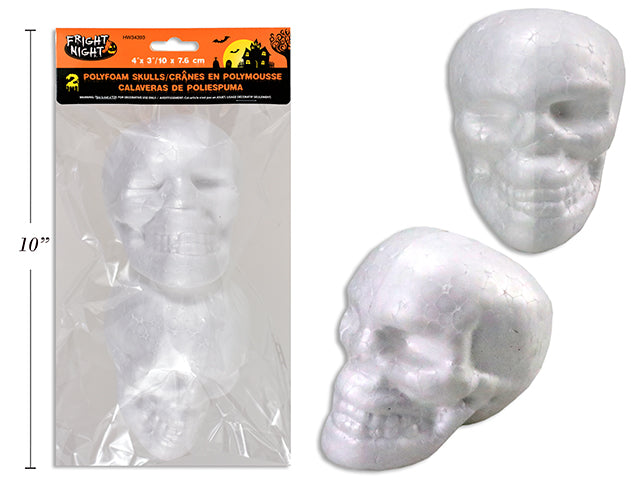 Carton of 24 Halloween Polyfoam Skull