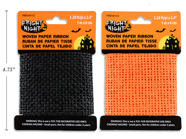 Carton of 24 Halloween Woven Paper Ribbon