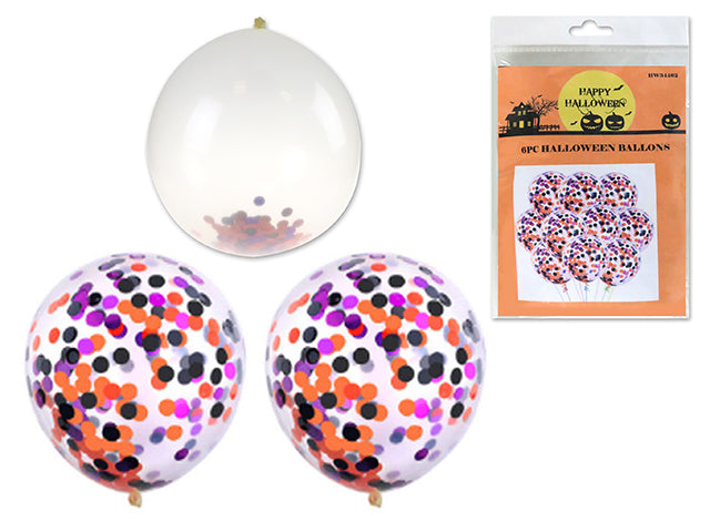 Carton of 24 Halloween Confetti Balloons