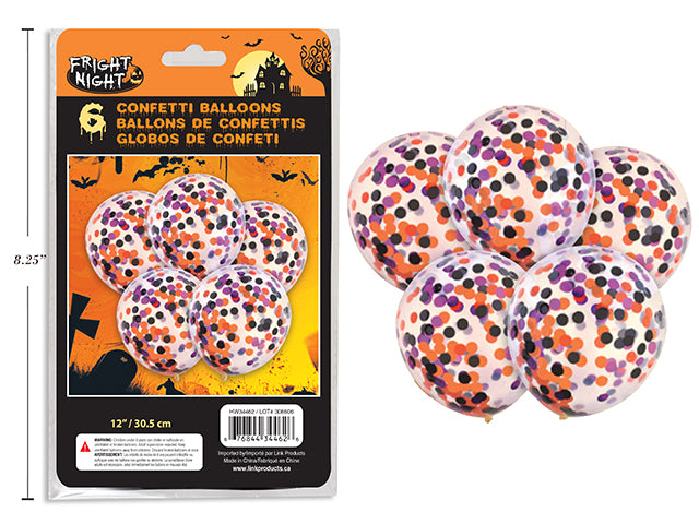 Carton of 24 Halloween Confetti Balloons