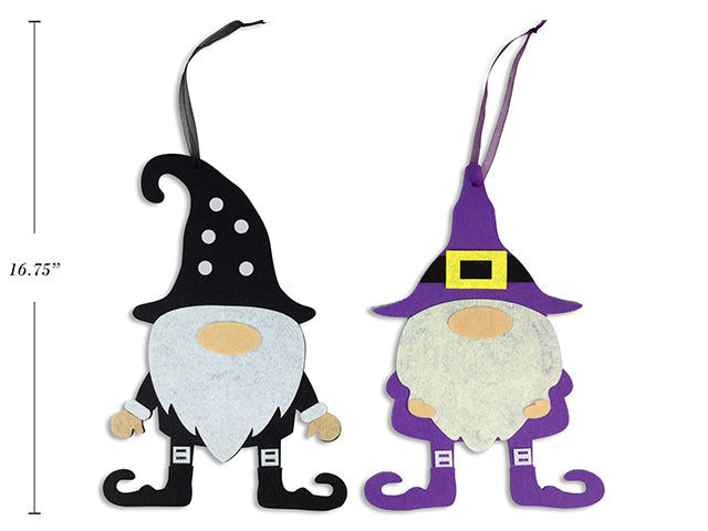 Carton of 24 Halloween Felt Hanging Wizard Gnome