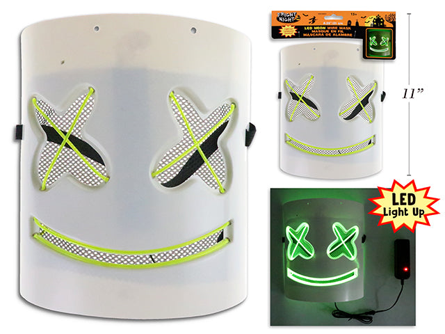 Carton of 12 Halloween Neon Wire Marshmallow Mask