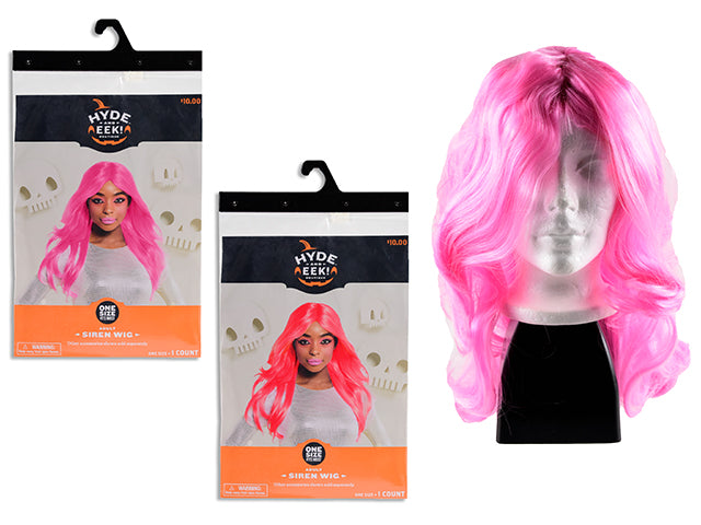 Carton of 12 20in Adult Fashion Doll Pink Layered Long Wig. 2 Asst.Colours. Polybag w/Insert.