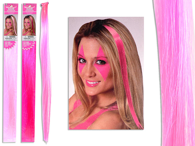 Carton of 24 15in Adult Fashion Doll Pink Hair Extension. 2 Asst.Colours. Polybag w/Insert.