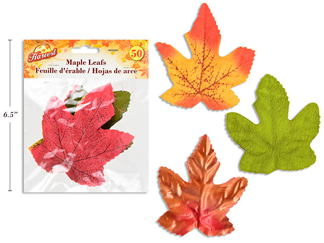 Carton of 24 50pcs Autumn Maple Leaf Assortments. Assorted Styles / Pack. Pbh.