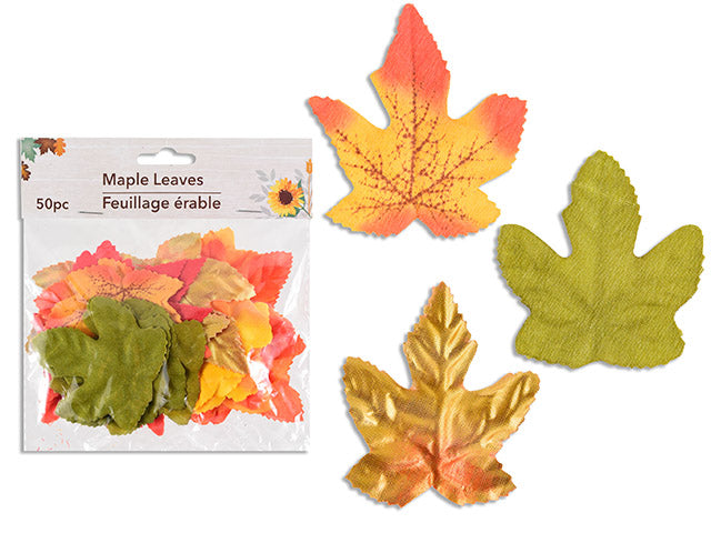 Carton of 24 50pcs Autumn Maple Leaf Assortments. Assorted Styles / Pack. Pbh.