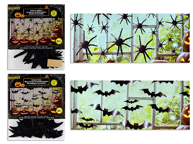 Carton of 24 30pk Hween Die-Cut Paper Wall Decoration. 4 Asst.Sizes. Polybag w/Insert.