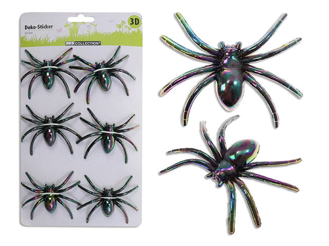 Carton of 24 6pk 2.75in(L) Electroplated Decor Spider. t.o.c.