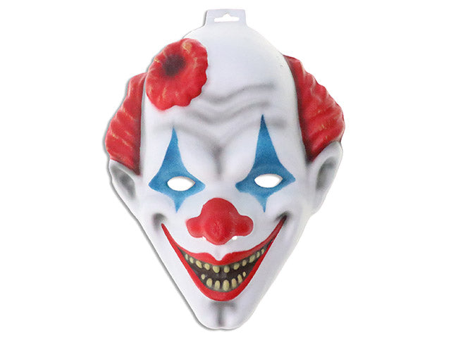 Carton of 12 13-3/8in(L) x 10.5in(W) EVA Adult Clown Mask. Cht.