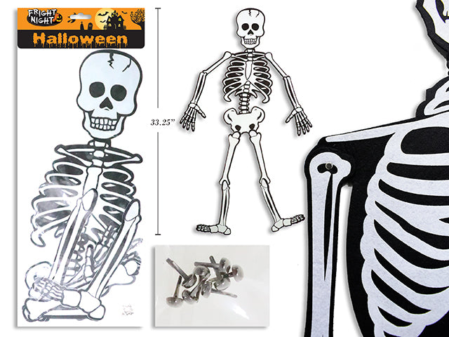 Carton of 24 33.25in Hween Jointed Decor EVA Foam Skeleton. pbh.