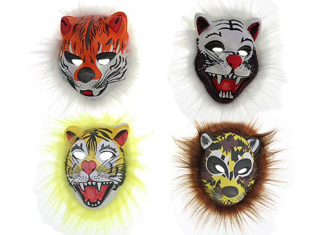 Carton of 24 7.1in x 9.05in Adult EVA Animal Mask w/Fur. 4 Asst.Styles. h/c.