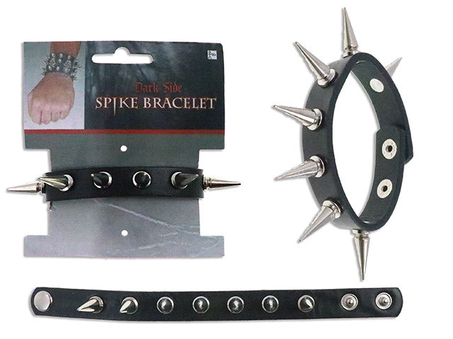 Carton of 12 8.5in(L) Adjustable Punk Spike Bracelet. t.o.c.