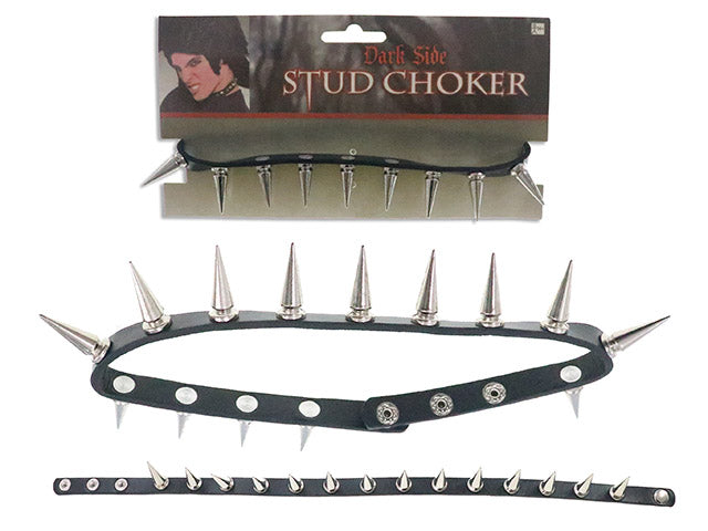 Carton of 12 15.75in(L) Adjustable Punk Spike Chocker. t.o.c.