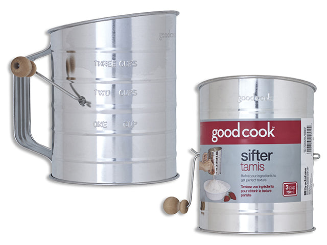 Carton of 3 Sifter With Crank Tin