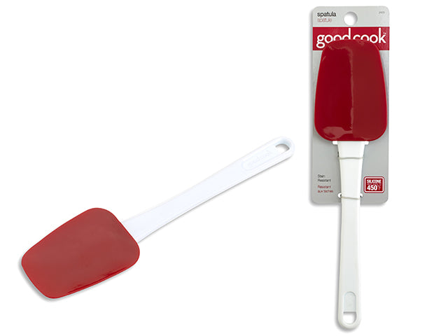 Carton of 12 Heavy Duty Plastic Handle Silicone Spoon Spatula