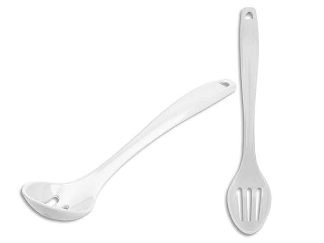 Carton of 6 Deluxe Melamine Slotted Spoon