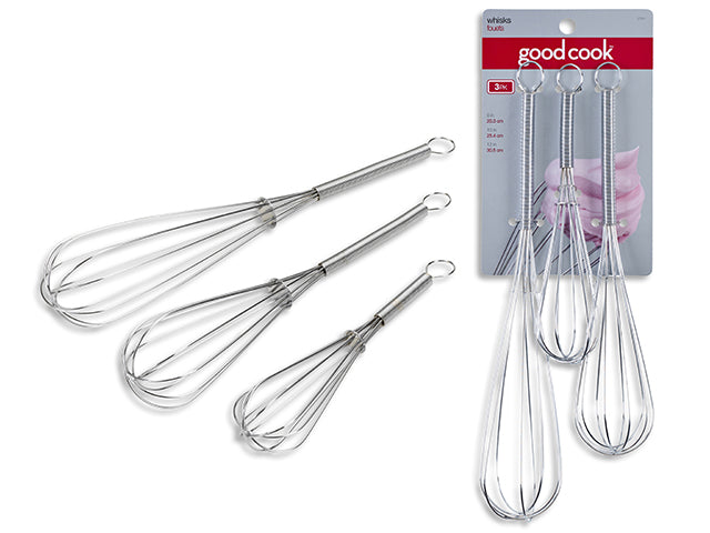 Carton of 8 Heavy Duty Whisk Set 3 Pack