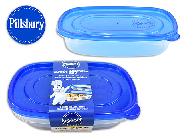 Carton of 18 Pillsbury Rectangle Food Storage 2 Pack