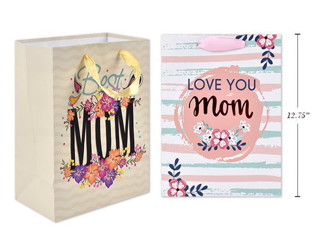 Carton of 24 Mothers Day Matte Foil Gift Bag Large