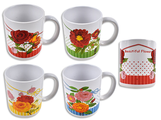 Carton of 24 Mothers Day Flowers Printed Ceramic Mug