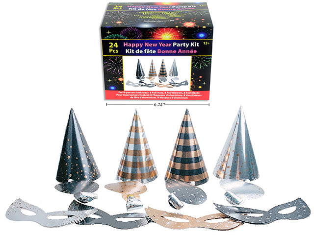 Carton of 12 8 Person Happy New Year Party Kit