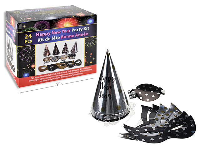 Carton of 12 8 Person Happy New Year Party Kit