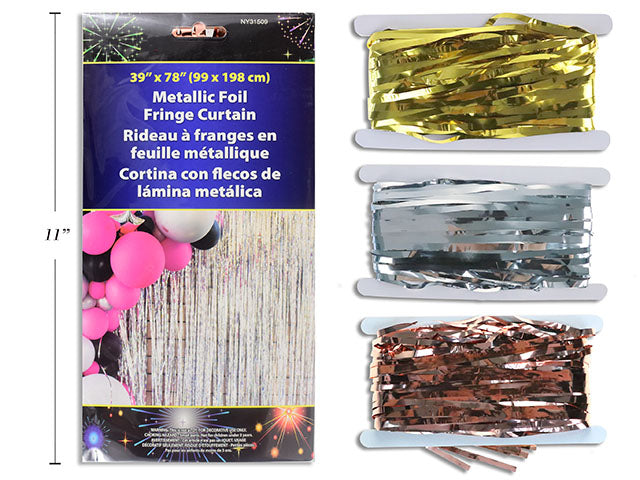 Carton of 24 Metallic Foil Fringe Curtain