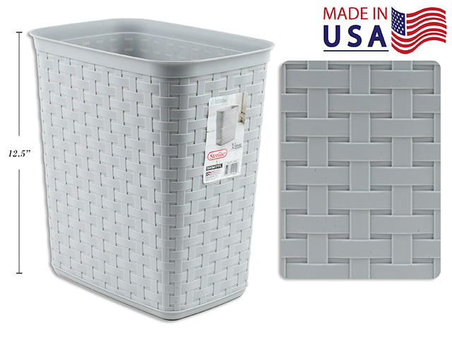 Carton of 6 Weave Cement Wastebasket Small