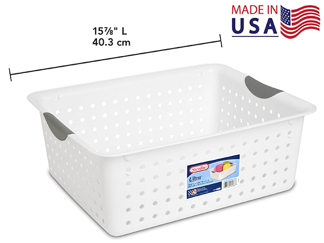 Carton of 6 Large Ultra Basket White