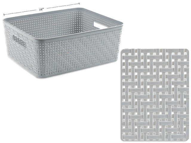 Carton of 6 Short Basket. 14In(L) X 11.5In(W) X 5-3/8In(H).