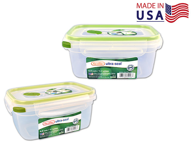 Carton of 6 Rectangular Ultra Seal Food Container Medium