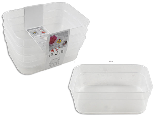 Carton of 8 Set Of 3 Medium Storage Trays